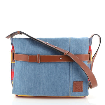 Loewe Strap Messenger Bag Denim Medium