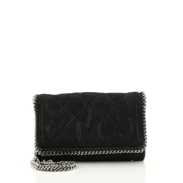 Stella McCartney Falabella Flap Crossbody Bag Quilted Shaggy Deer Mini