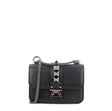 Valentino Glam Lock Shoulder Bag Leather Mini