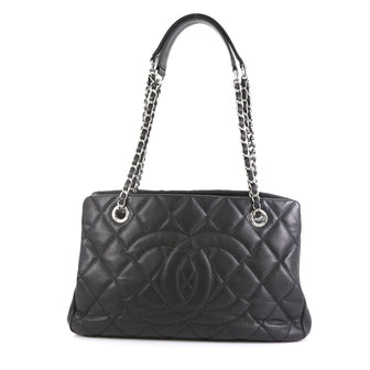 Chanel Timeless CC Shopping Tote Quilted Caviar Medium
