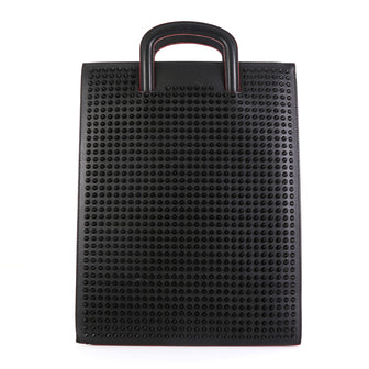 Christian Louboutin Trictrac Portfolio Bag Leather and Spiked Leather Large