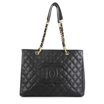 Chanel Vintage Grand Shopping Tote Quilted Caviar 