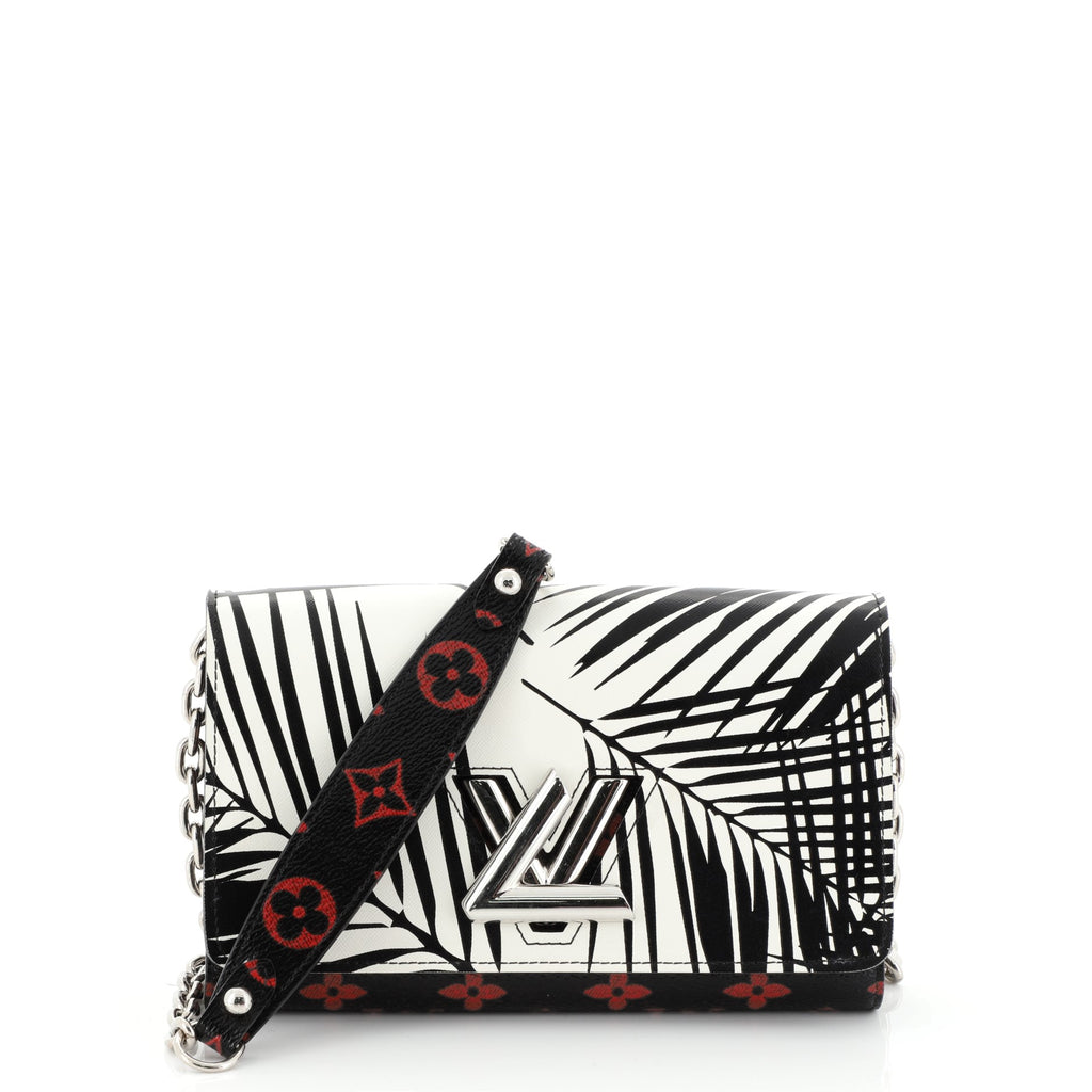 Louis Vuitton Twist Chain Wallet in Palm Print Leather and Monogram  Infrarouge