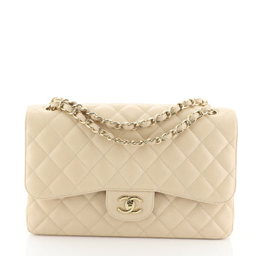 Chanel Classic Double Flap Bag Quilted Caviar Jumbo