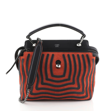 Fendi DotCom Click Top Handle Bag Hypnotic Suede Small