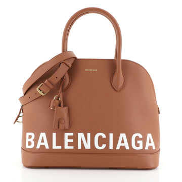 Balenciaga Logo Ville Bag Leather Medium