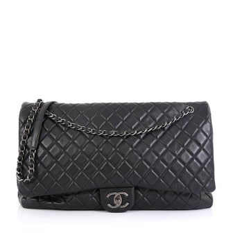 Chanel Airlines CC Flap Bag Quilted Calfskin XXL