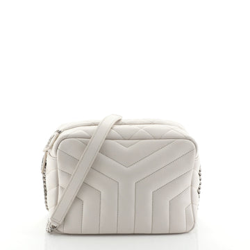 Saint Laurent LouLou Bowling Bag Matelasse Chevron Leather Small
