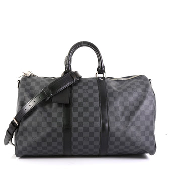 Louis Vuitton Keepall Bandouliere Bag Damier Graphite 45