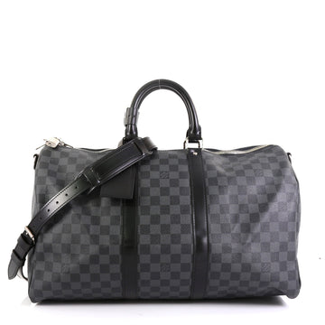 Louis Vuitton Keepall Bandouliere Bag Damier Graphite 45