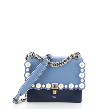Fendi Kan I Bag Pearl Embellished Leather Small