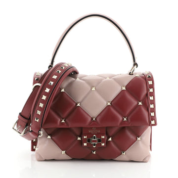 Valentino Candystud Top Handle Bag Leather Medium