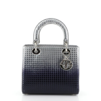 Christian Dior Lady Dior Handbag Ombre Micro Cannage Perforated Calfskin Medium