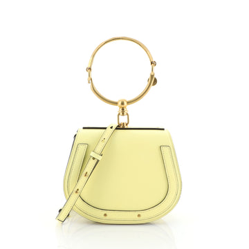 Chloe Nile Crossbody Bag Leather Small Yellow 461123