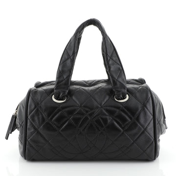 Timeless Classic Bowler Bag Quilted Caviar Medium