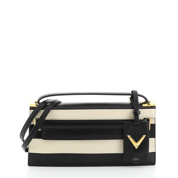 Valentino My Rockstud Clutch Striped Leather 