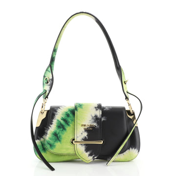 Prada Sidonie Shoulder Bag Printed Leather Medium