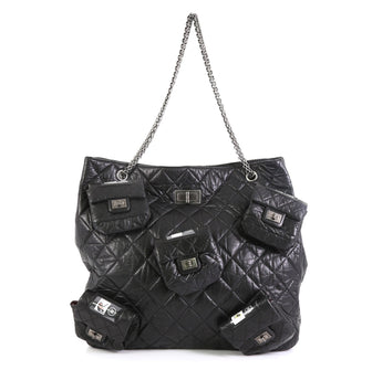 Chanel 5 Pocket Reissue Tote Quilted Aged Calfskin Large