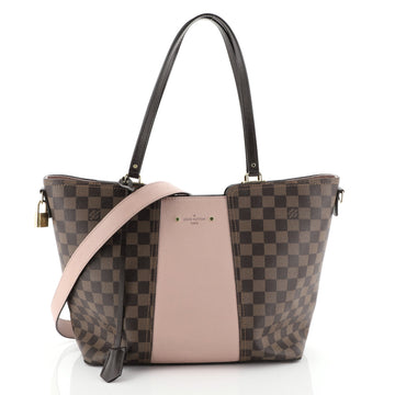 Louis Vuitton Jersey Handbag Damier with Leather 