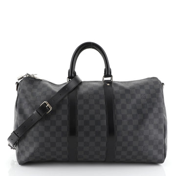 Louis Vuitton Keepall Bandouliere Bag Damier Graphite 45