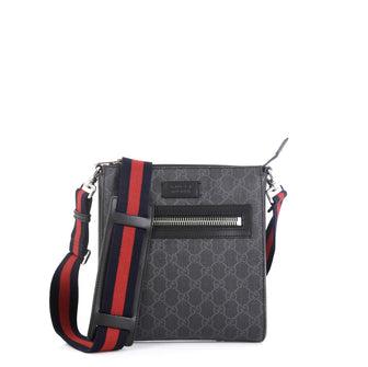 Gucci Web Zip Messenger Bag GG Coated Canvas Small