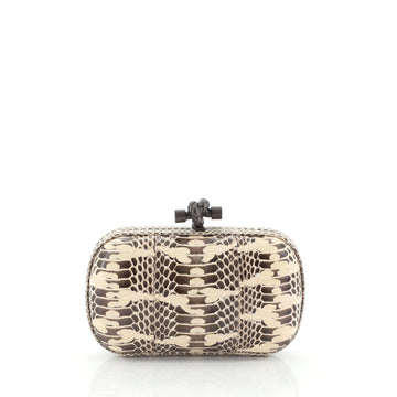 Bottega Veneta Box Knot Clutch Python Small