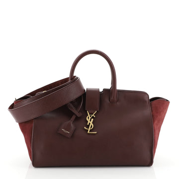 Saint Laurent Monogram Cabas Downtown Leather with Suede Small