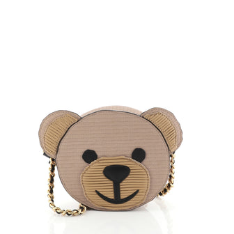 Moschino Teddy Bear Crossbody Bag Leather Small