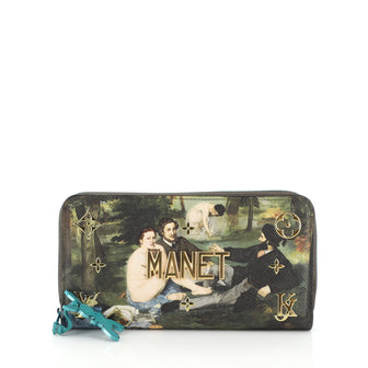 Louis Vuitton Zippy Wallet Limited Edition Jeff Koons Manet Print Canvas 