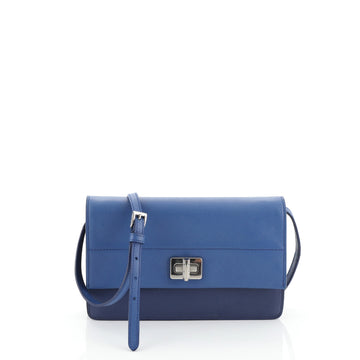 Prada Turn Lock Wallet Crossbody Saffiano Leather Small