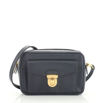 Prada Front Pocket Zip Crossbody Bag Saffiano Leather Mini