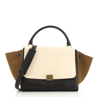 Celine Tricolor Trapeze Bag Suede Medium