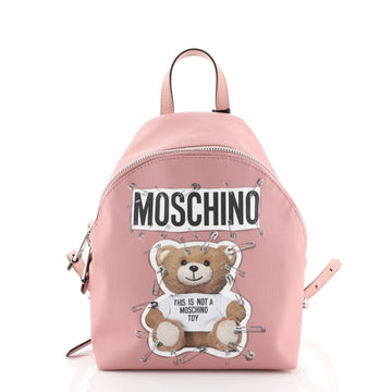 Moschino Teddy Bear Backpack Printed Leather 