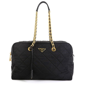 Prada Camera Bag Quilted Tessuto Large