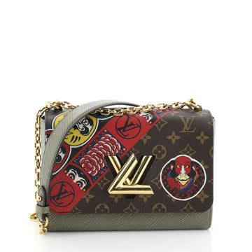 Louis Vuitton Twist Handbag Limited Edition Kabuki Stickers Monogram Canvas and Epi Leather MM
