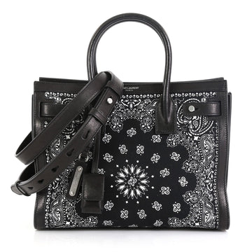 Saint Laurent Sac de Jour Souple Bag Printed Canvas with Leather Baby