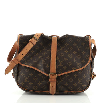 Louis Vuitton Saumur Handbag Monogram Canvas 35