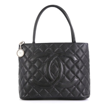 Chanel Medallion Tote Quilted Caviar 