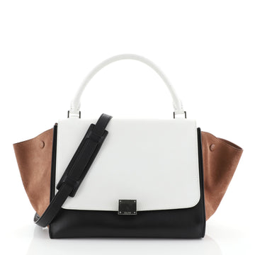 Celine Tricolor Trapeze Handbag Leather Medium