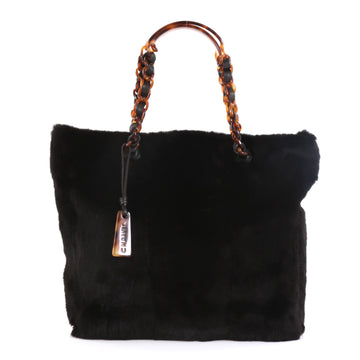 Chanel Vintage Resin Chain Tote Fur Large