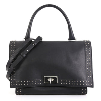 Givenchy Shark Convertible Satchel Studded Leather Small