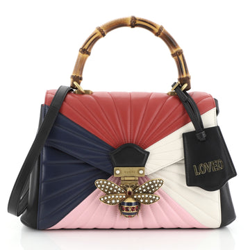 Gucci Queen Margaret Top Handle Bag Multicolor Quilted Leather Medium