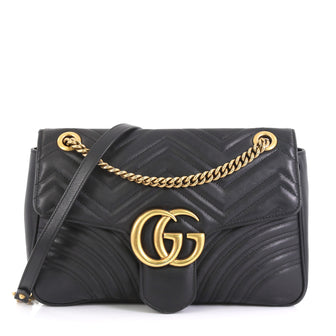 GG Marmont Flap Bag Matelasse Leather Medium