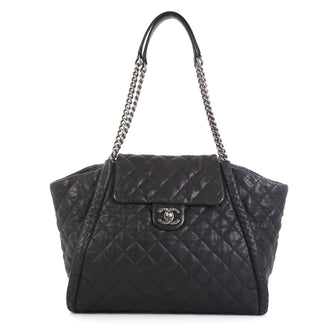 Chanel Studded CC Flap Tote Quilted Calfskin Large