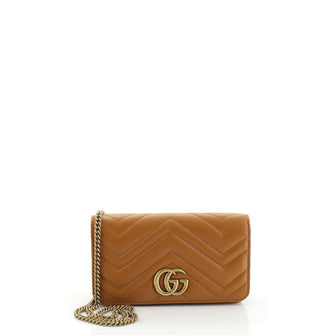 Gucci GG Marmont Chain Flap Bag Matelasse Leather Mini