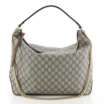 Chain Hobo GG Coated Canvas Large