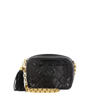 Chanel Vintage Front Pocket Camera Bag Quilted Lambskin Small