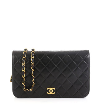 Chanel Vintage 3 Way Full Flap Bag Quilted Lambskin Small