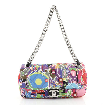 Chanel Kaleidoscope Chain Flap Bag Quilted Printed Satin Medium