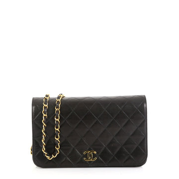 Chanel Vintage 3 Way Full Flap Bag Quilted Lambskin Small